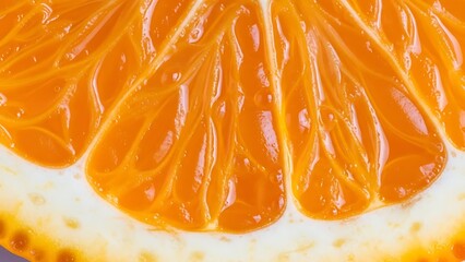 Close up of a juicy orange slice