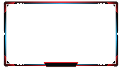 Stream overlay webcam border panel template