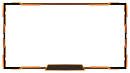 Stream overlay webcam border panel template