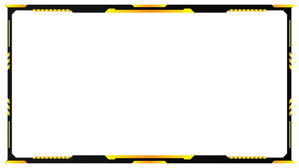 Stream overlay webcam border panel template