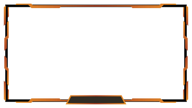 Stream overlay webcam border panel template