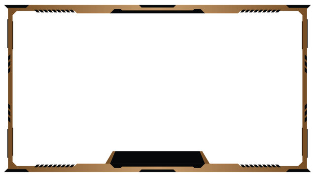 Stream overlay webcam border panel template