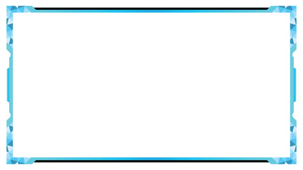 Stream overlay webcam border panel template