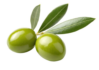 Obraz premium Olive branch isolated on transparent background 