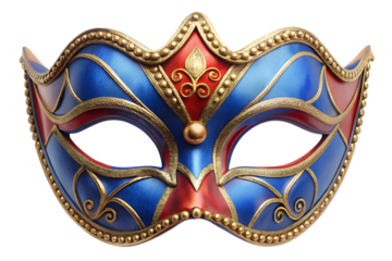 Opera carnival masquerade mask isolated on transparent background 