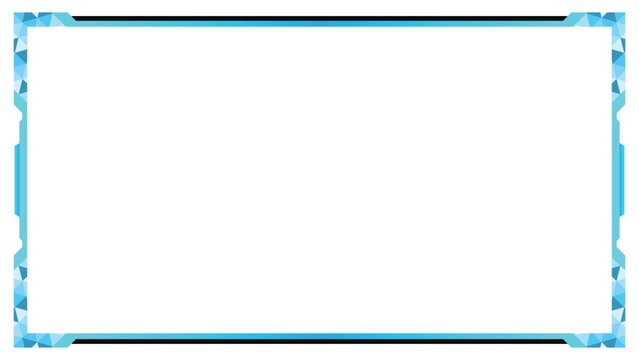 Stream overlay webcam border panel template