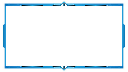 Stream overlay webcam border panel template