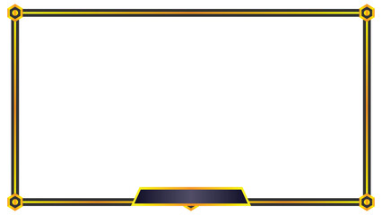 Stream overlay webcam border panel template