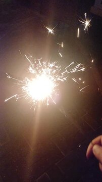 fireworks in the night sky