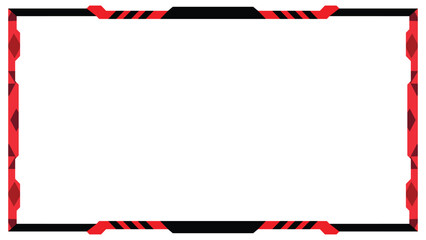 Stream overlay webcam border panel template