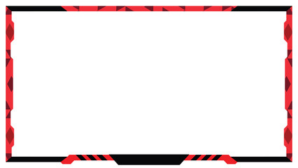 Stream overlay webcam border panel template