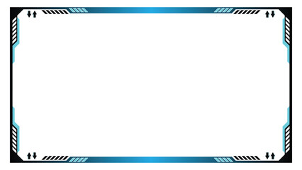 Stream overlay webcam border panel template