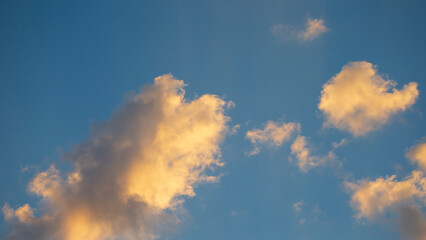 Cloudscape, Colored Clouds at Sunset 