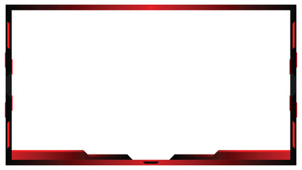 Stream overlay webcam border panel template