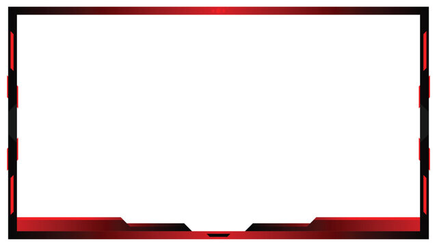 Stream overlay webcam border panel template