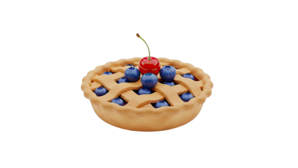 Blueberry Pie with Cherry