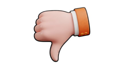 3D Thumbs Down Gesture Icon