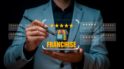 Franchise Business Opportunity Brand Rating Investment Growth Success Concept
