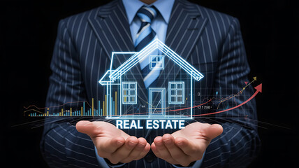 Real Estate Investment Property Market Growth Financial Concept
