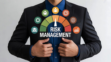 Risk Management Business Strategy Financial Security Protection Analysis Concept