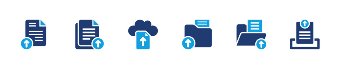 Save icon set. File storage power backup add document. Solid icon collection.