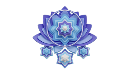 Layered Starburst Flower with Ring