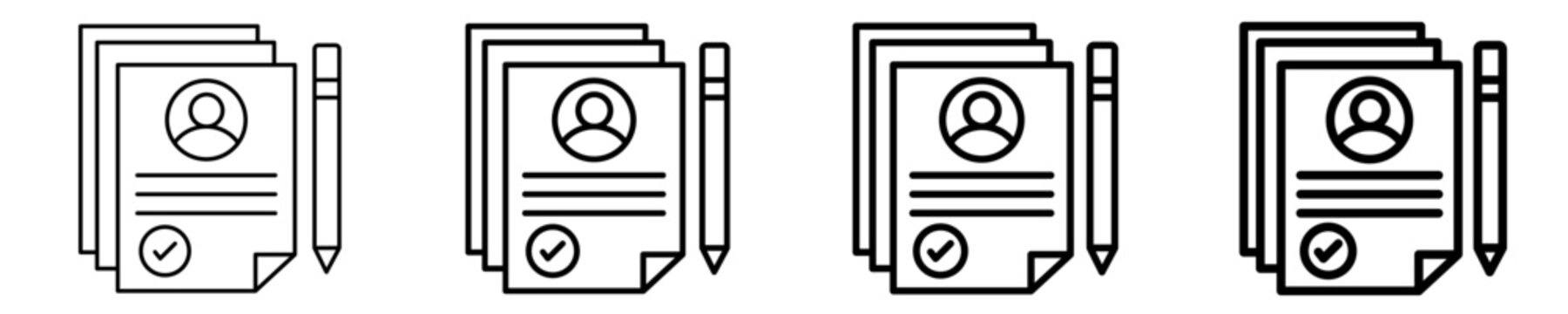 Resume Icon Set Different Style Collection
