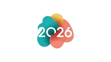 Colorful 2026 New Year Logo Mark Design