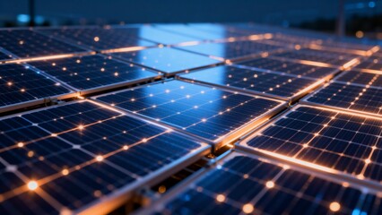 Array of illuminated solar panels