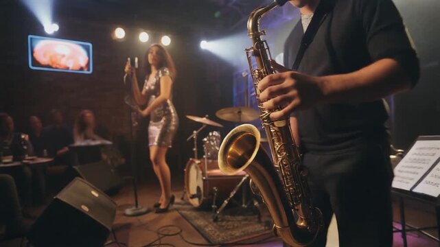 Jazz music video with instrumentalists playing improvised songs