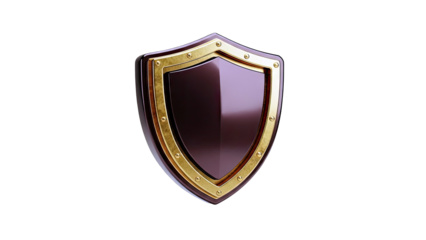 Ornate Wooden and Gold Shield