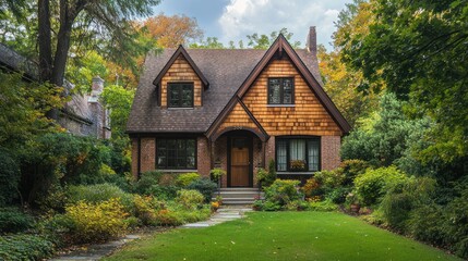 Autumnal Craftsman Home in Lush Garden Setting