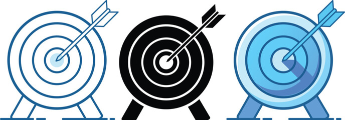 precision, focus, successful completion, achievement and clear objectives symbol visual an arrow precisely hitting 