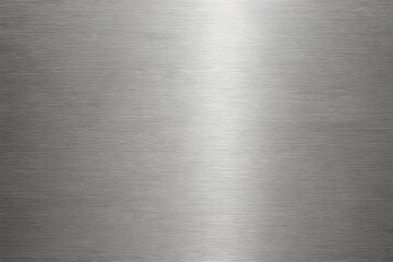 Brushed metal texture background with realistic light reflection, industrial surface detail, neutral silver tone, high resolution, seamless texture, professional stock image