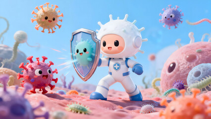 White cell guardian defending in micro immunity