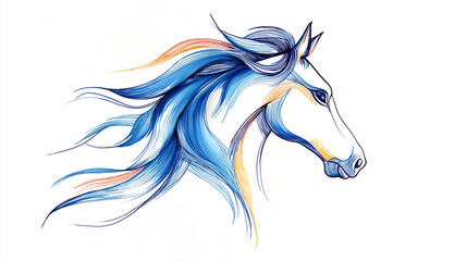 和柄の華やかさと力強い馬の姿が調和する2026年干支デザイン｜年賀状、正月の飾り、祝いのポスターなど多用途に対応する、日本文化を感じる和風イラスト