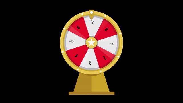 Wheel of Fortune Prize Game Vector Illustration Red and White