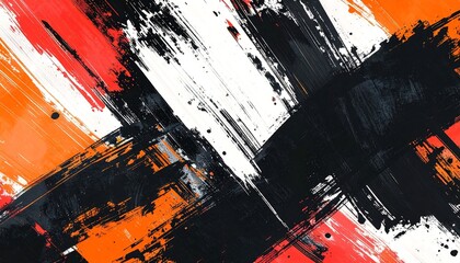 Dynamic strokes Abstract expressionist painting