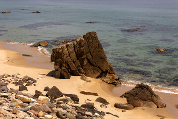 rocks in the sea coastline