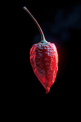 Artistic dried chili with dramatic side lighting noir style