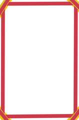 Elegant Red and Gold Decorative Border Frame for Documents and Invitations