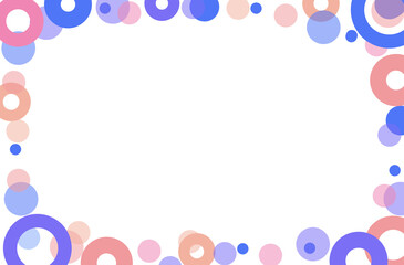 Colorful Circles Border Abstract Background Frame Design