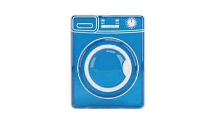 Blue Washing Machine Icon