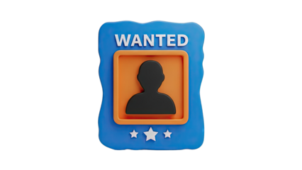 3D Wanted Poster with Silhouette
