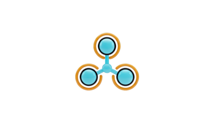 Blue and Orange Fidget Spinner