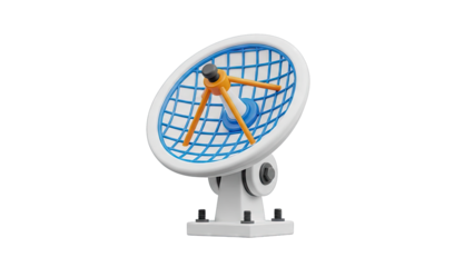 3D Render of a Stylized Satellite Dish