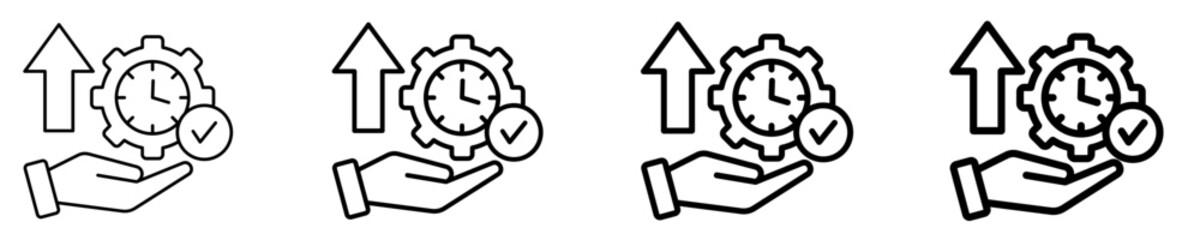 Operational Efficiency Icon Set Different Style Collection