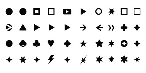 Bullet List for PowerPoint Presentation, Bullet Point Collection, Arrows Set Vector Illustration, Featuring Bullet Points Arrow Collection