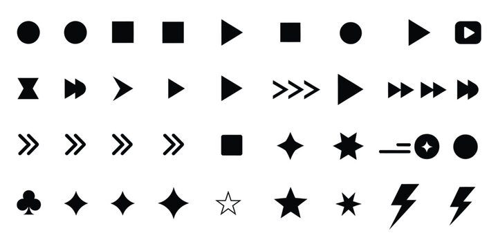 Bullet List for PowerPoint Presentation, Including Bullet Point Collection, Arrow Icon Set, Vector Illustration Featuring Bullet Arrows, Presentation Slides Graphics, Infographics