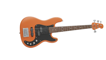 Orange 4-String Bass Guitar